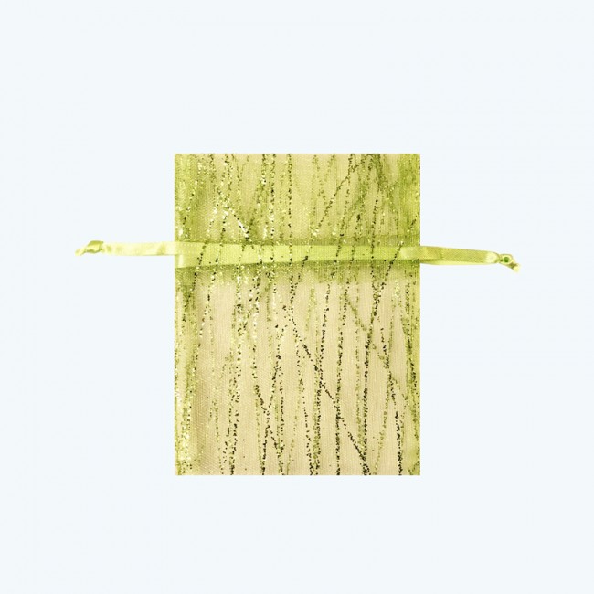 Sparkle Strip Organza Pouch | 3"x4", 4"x5", 5"x7", 6"x9"